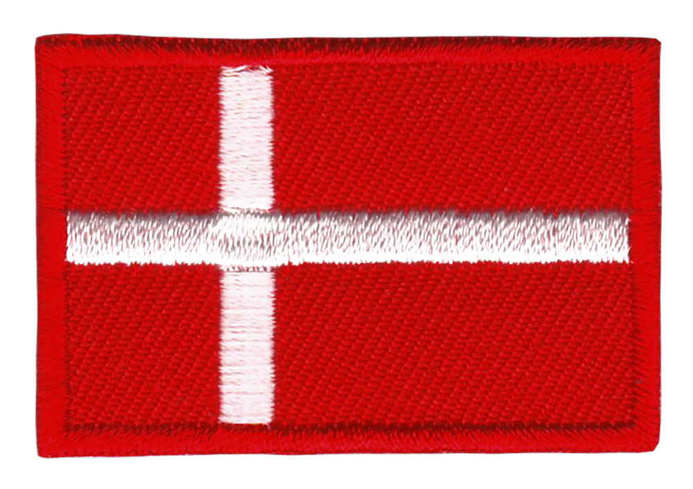 #bk14 Flag small Denmark patch iron-on application patch size 4.5 x 3.0 cm