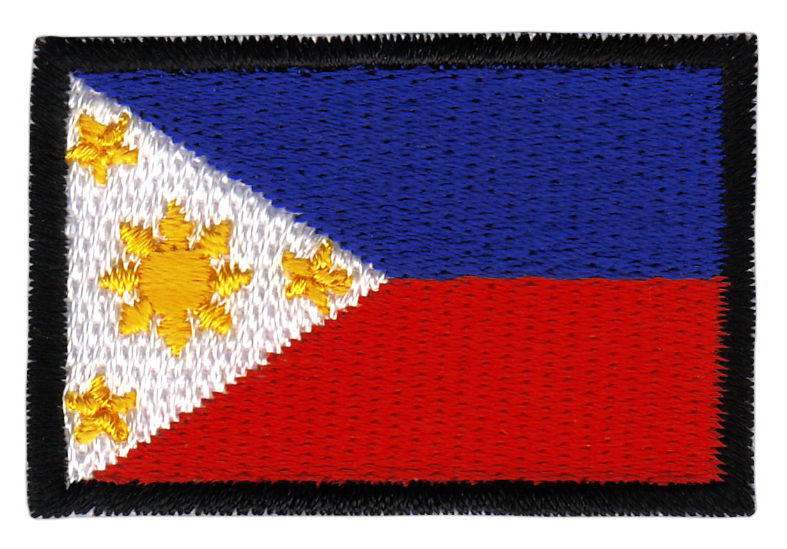 #aa31 Small Flag Philippines Patch Iron-On Application Patch Size 4.5 x 3.0 cm