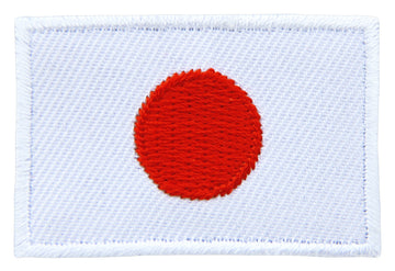 #bk25 Flagge klein Japan Aufnäher Bügelbild Applikation Aufbügler Patch Größe 4,5 x 3,0 cm