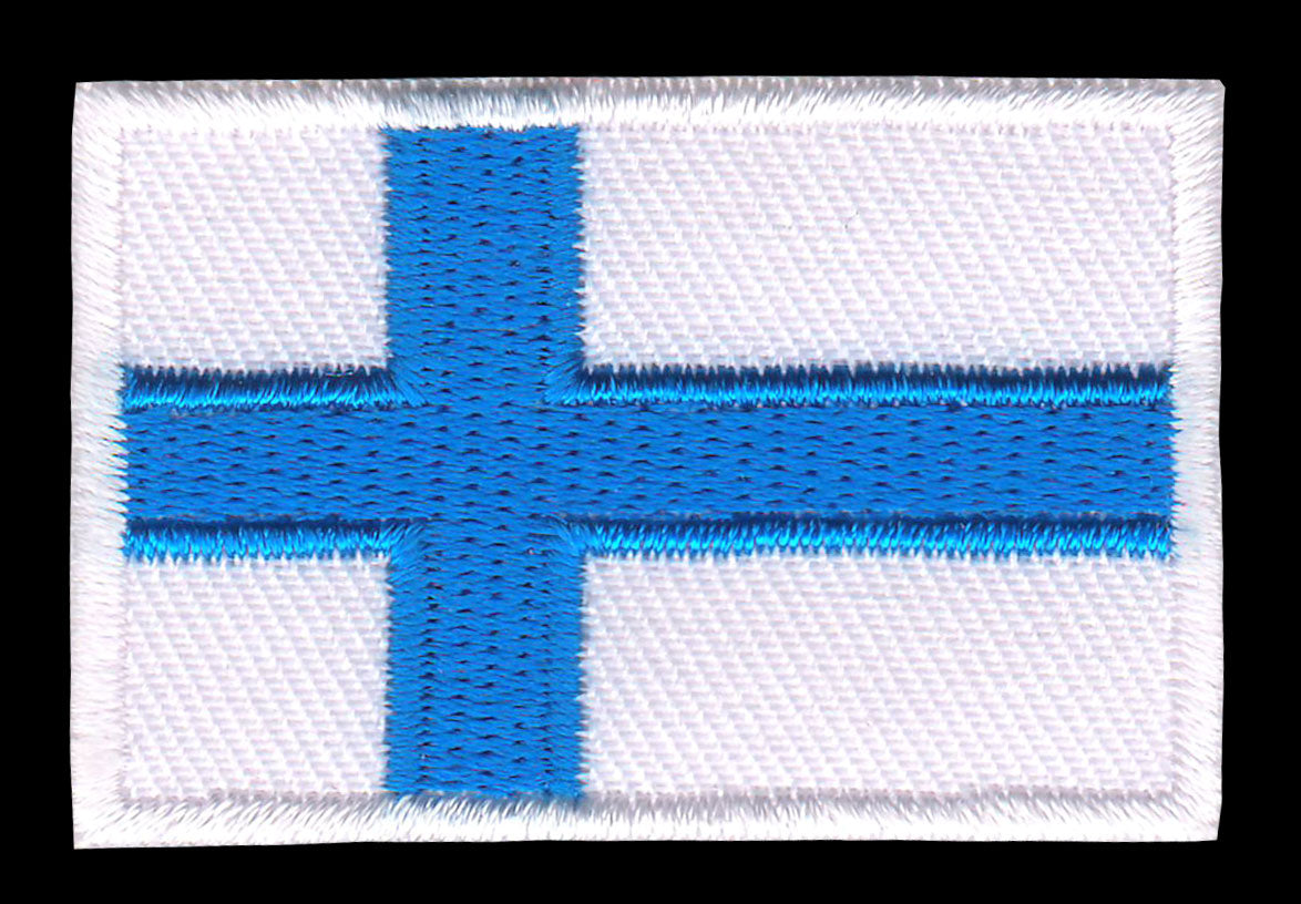 #as32 Flag Finland small patch iron-on application patch size 4.5 x 3.0 cm - 0