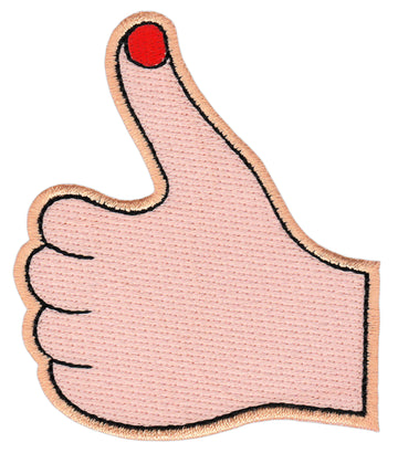 #bk76 I Like Thumbs Up Patch Iron-On Application Patch Size 6.7 x 7.9 cm