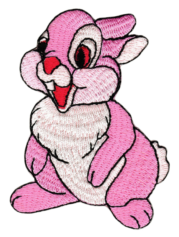 #af84 Hase Kaninchen Rosa Aufnäher Applikation Bügelbild Patch Größe 5,5 x 7,5 cm