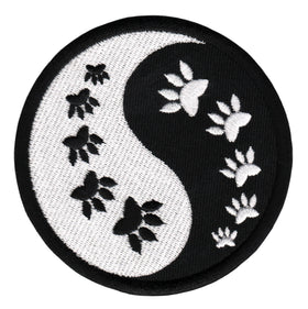 #af37 Yin Yang Sign Paw Patch Application Iron-On Patch Size 8.0 x 8.0 cm
