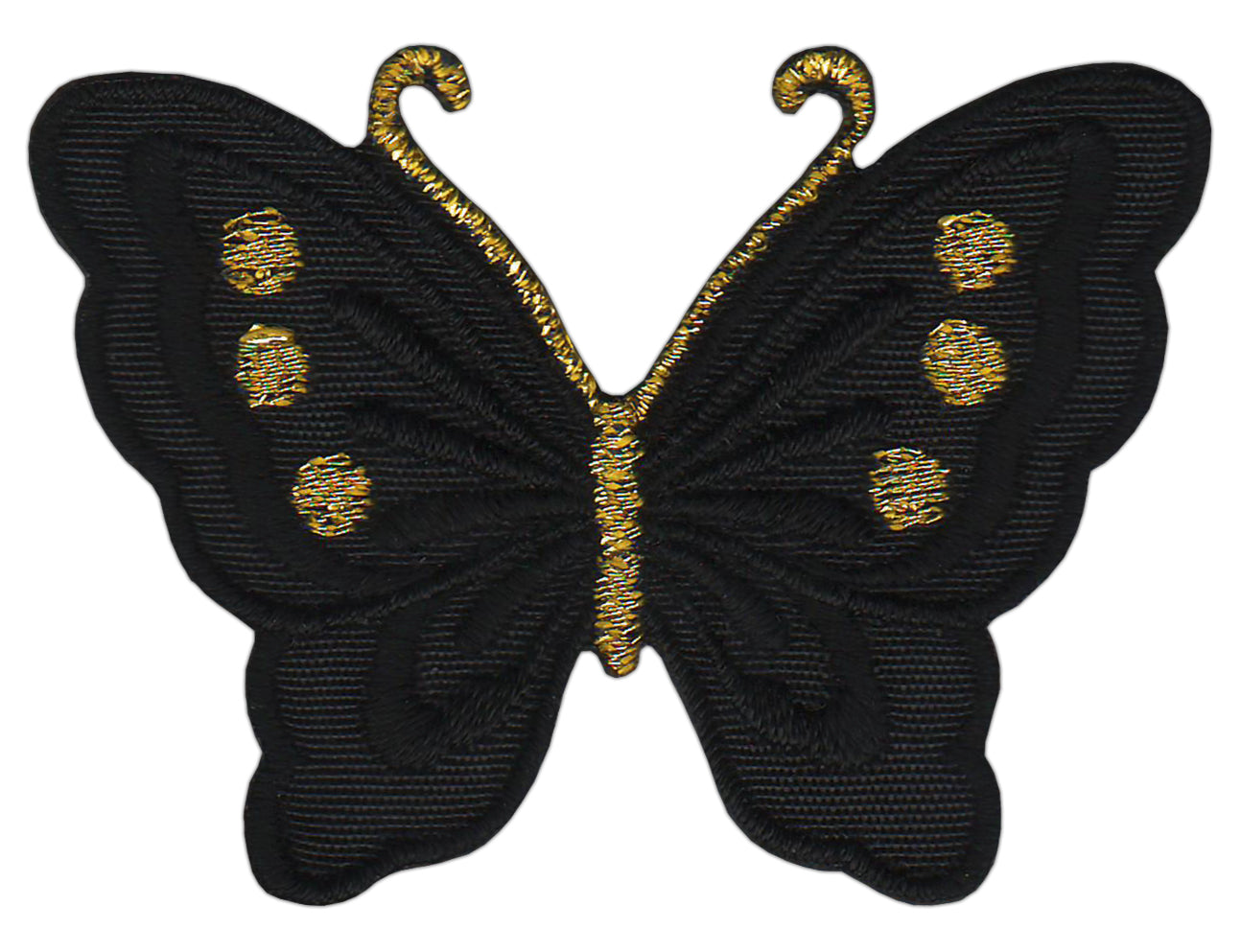 #bk56 Butterfly small black patch iron-on application patch size 5.2 x 3.7 cm