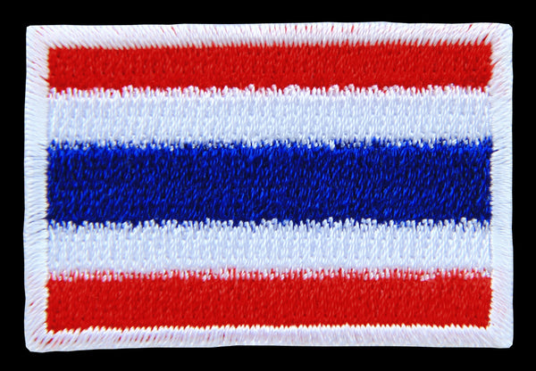 #bk27 Flagge klein Thailand Siam Aufnäher Bügelbild Applikation Aufbügler Patch Größe 4,5 x 3,0 cm