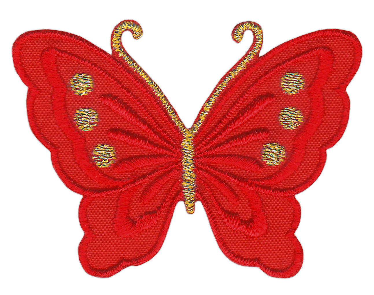 #bk52 Butterfly small red patch iron-on application patch size 5.2 x 3.7 cm