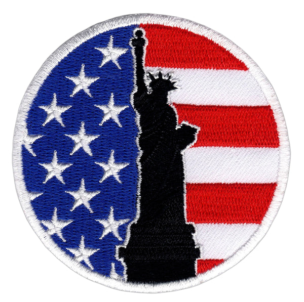 #ag87 Freiheitsstatue USA New York Aufnäher Bügelbild Applikation Aufbügler Patch Größe 7,0 x 7,0 cm