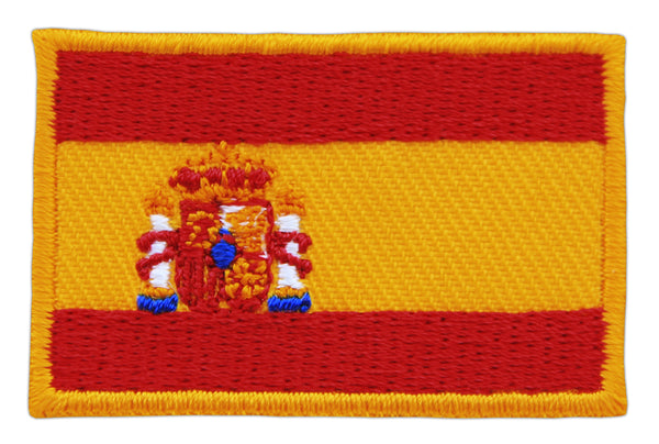 #bk07 Flagge klein Spanien Aufnäher Bügelbild Applikation Aufbügler Patch Größe 4,5 x 3,0 cm
