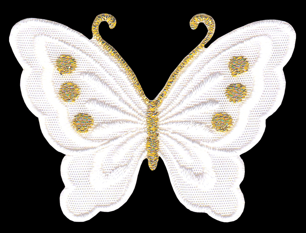 #bk60 Butterfly small white patch iron-on application patch size 5.2 x 3.7 cm - 0