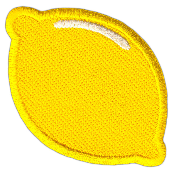 #aa68 Zitrone Gelb Aufnäher Bügelbild Patch Applikation Größe 7,0 x 4,8 cm
