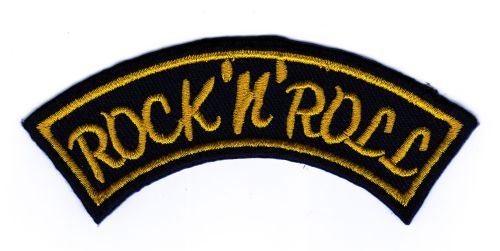 #ac12 Rock N Roll Aufnäher Patch Rockabilly Applikation Bügelbild Größe 11,5 x 4,5 cm