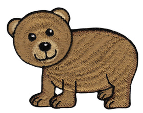 #ae77 Bär Braunbär Teddy Aufnäher Bügelbild Applikation Patch Größe 7,0 x 5,4 cm