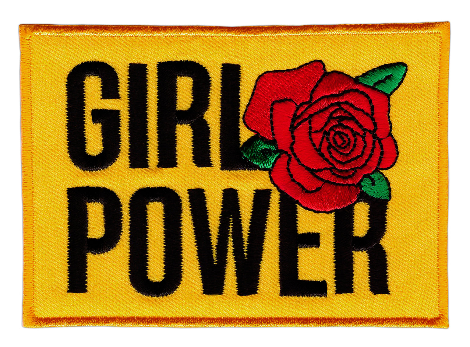 #ae69 Girl Power Rose Iron-On Patch Application Patch Size 9.6 x 7.0 cm