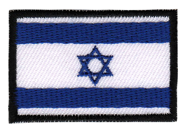 #bk34 Flagge klein Israel Aufnäher Bügelbild Applikation Aufbügler Patch Größe 4,5 x 3,0 cm