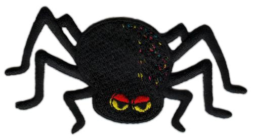 #am62 Spinne Schwarz Aufnäher Bügelbild Applikation Patch Größe 8,8 x 4,7 cm