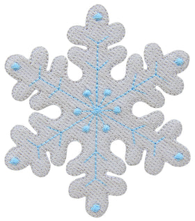 #bk35 Snowflake Ice Crystal Winter Patch Iron-On Application Patch Size 7.0 x 8.0 cm