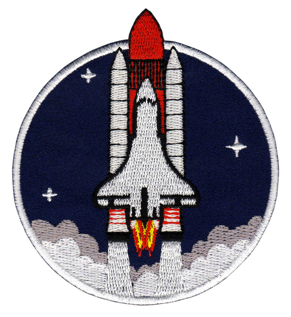 #af54 Space Shuttle Raumfahrt Aufnäher Applikation Bügelbild Patch Größe 7,5 x 8,4 cm