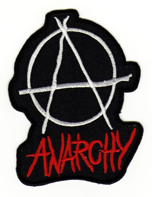 #ad32 Anarchy Punk Anarchy Patch Iron-On Application Patch Size 5.6 x 7.4 cm