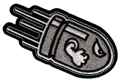 #ac16 Embroidered Bullet Comic Patch Applique Iron-On Patch Size 9.0 x 4.2 cm