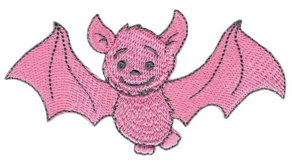 #ap64 Fledermaus Rosa Aufnäher Patch Bügelbild Aufbügler Applikation Größe 9,5 x 5,0 cm