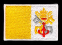 #ac80 Vatikanstadt Vatikan Flagge Aufnäher Patch Bügelbild Applikation Größe 4,7 x 3,3 cm
