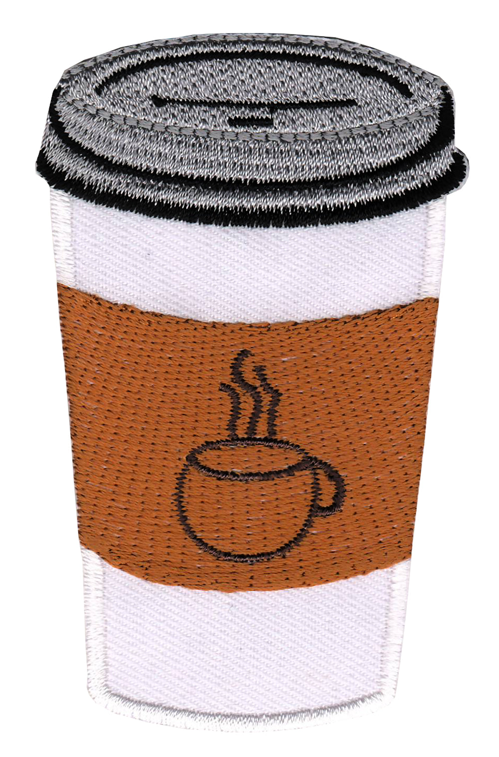 #ab12 Kaffeebecher Coffee to Go Aufnäher Bügelbild Applikation Patch Größe 8,5 x 5,4 cm