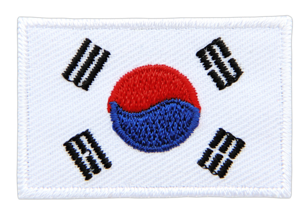 #bk28 Flag small South Korea patch iron-on application patch size 4.5 x 3.0 cm