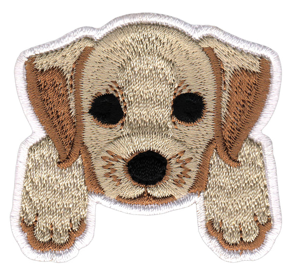 #am46 Hund Welpen Labrador Aufnäher Bügelbild Applikation Patch Größe 5,9 x 5,6 cm