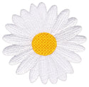 #ae45 Gänseblümchen Blume Blüte Weiß Aufnäher Bügelbild Applikation Patch Größe 6,0 x 6,0 cm