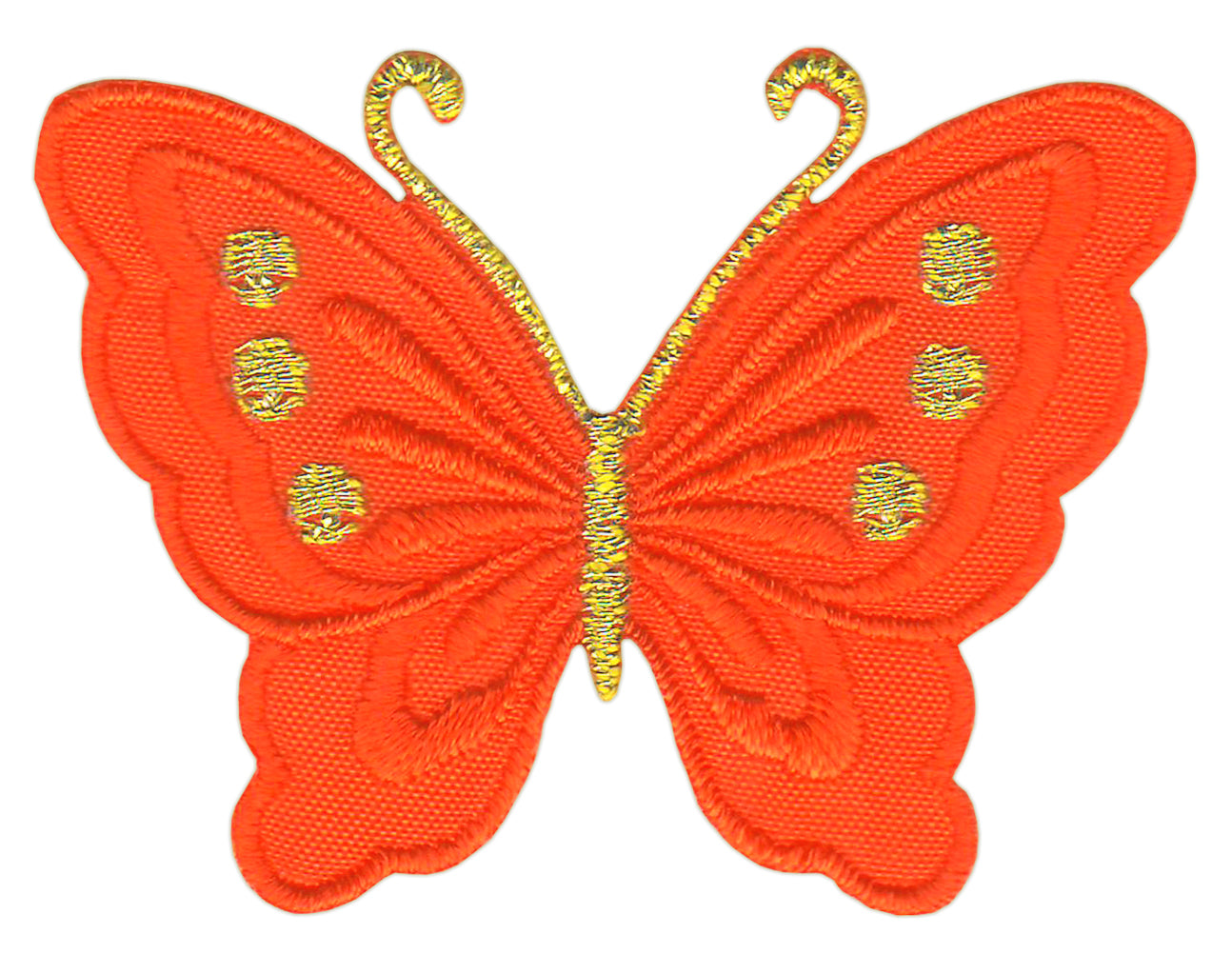 #bk58 Butterfly small orange dark patch iron-on application patch size 5.2 x 3.7 cm