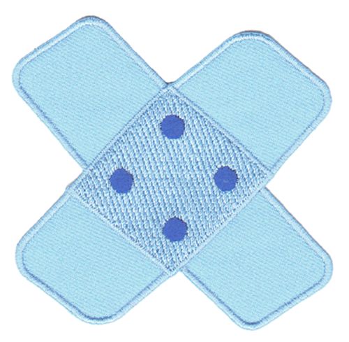 #bg08 Pflaster Blau Hellblau Hosenpflaster Flicken Aufnäher Bügelbild Applikation Patch Größe 7,5 x 7,0 cm