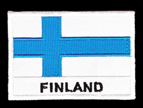 #aa64 Finland Flagge Finnland Aufnäher Bügelbild Applikation Patch Größe 7,0 x 4,8 cm