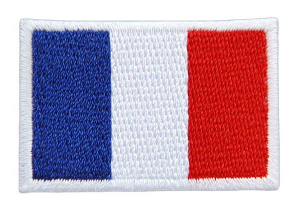 #bk06 Frankreich Flagge Klein France Aufnäher Bügelbild Applikation Patch Größe 4,5 x 3,0 cm
