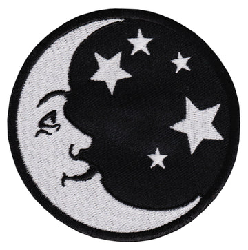 #ae60 Moon and Stars Iron-On Patch Application Patch Size 8.0 x 8.0 cm