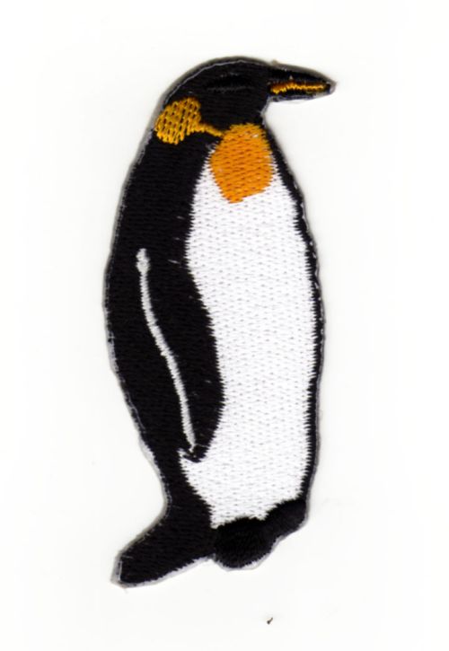 #ad51 Pinguin Vogel Aufnäher Bügelbild Applikation Flicken Patch Größe 3,5 x 7,0 cm