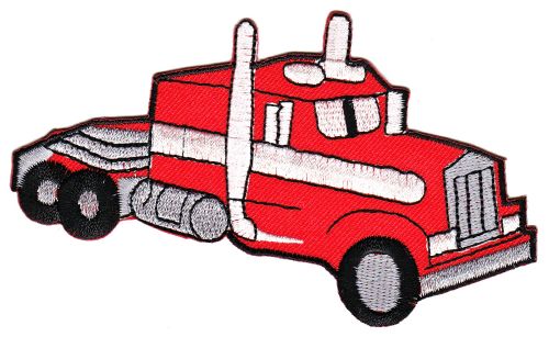 #as26 Truck Lorry Red Patch Iron-On Application Patch Size 11.5 x 7.0 cm