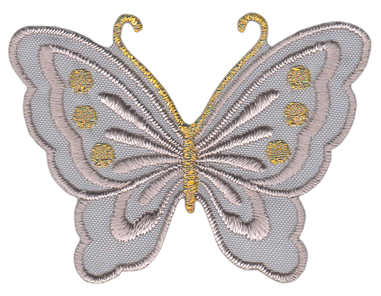 #bk59 Butterfly small grey patch iron-on application patch size 5.2 x 3.7 cm