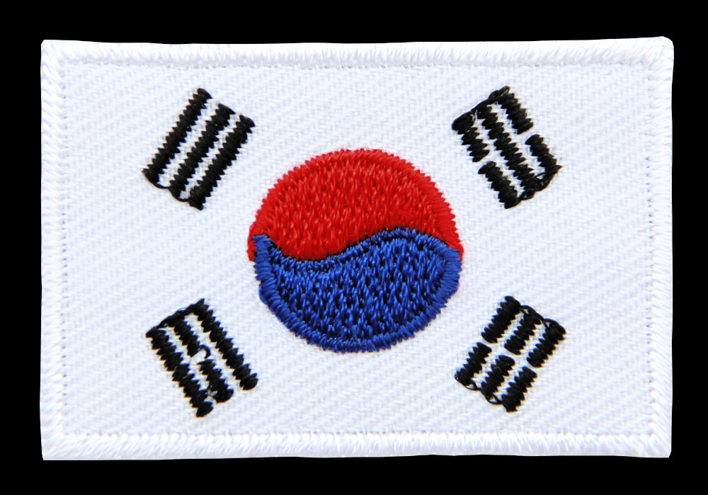 #bk28 Flag small South Korea patch iron-on application patch size 4.5 x 3.0 cm - 0