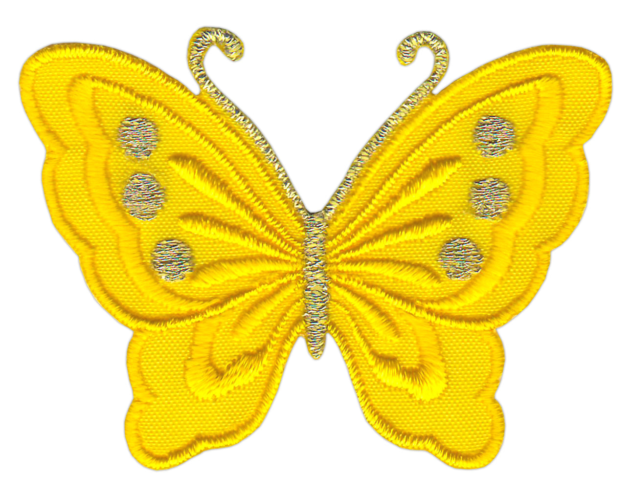 #bk63 Butterfly small yellow patch iron-on application patch size 5.2 x 3.7 cm