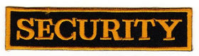 #ad04 Security Patch Badge Application Iron-On Patch Size 11.0 x 2.5 cm
