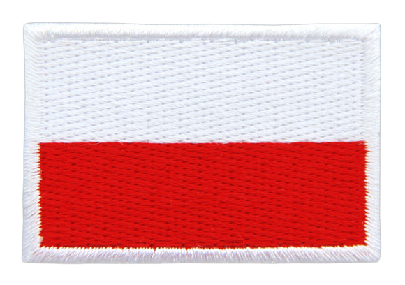 #bk13 Flagge klein Polen Aufnäher Bügelbild Applikation Aufbügler Patch Größe 4,5 x 3,0 cm
