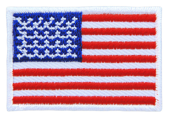 #bk30 Flagge klein USA  Aufnäher Bügelbild Applikation Aufbügler Patch Größe 4,5 x 3,0 cm