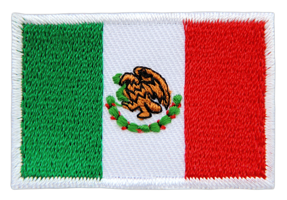 #bk32 Flag small Mexico patch iron-on application patch size 4.7 x 3.2 cm