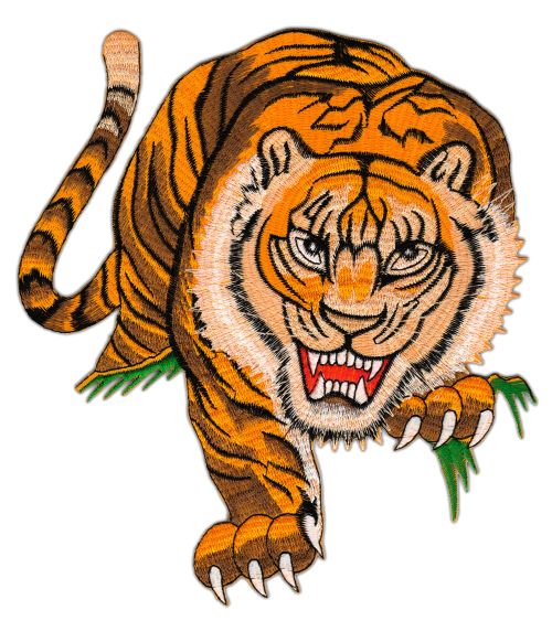 #Backpatch #24 Tiger Big Cat Back Patch Large 20 x 22 cm