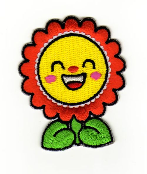 #aa90 Sonnenblume Blume Rot Aufnäher Kinder Bügelbild Applikation Größe