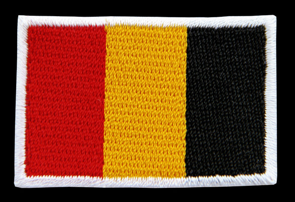 #bk10 Flagge klein Belgien Aufnäher Bügelbild Applikation Aufbügler Patch Größe 4,5 x 3,0 cm
