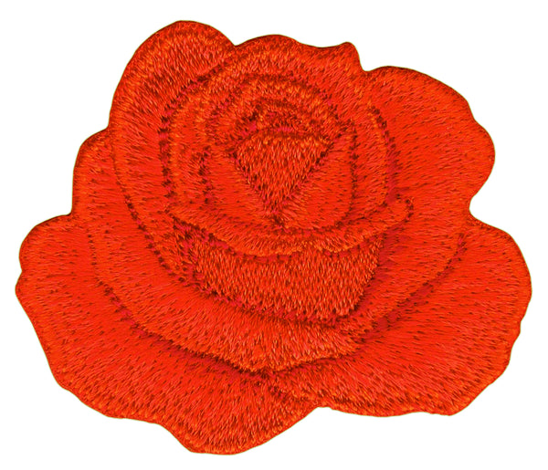 #ak84 Rose Rot Blüte Aufnäher Patch Applikation Bügelbild Größe 6,1 x 5,2 cm