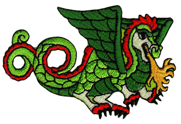 #bk95 Fire Dragon Fire Patch Iron-On Applique Patch Size 7.8 x 5.3 cm